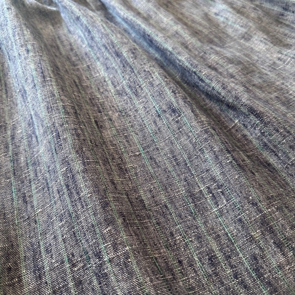 Vintage FLAX by Jeanne Engelhart 90s Linen Asymmetrical Gray Mini Skirt Small - Picture 9 of 10